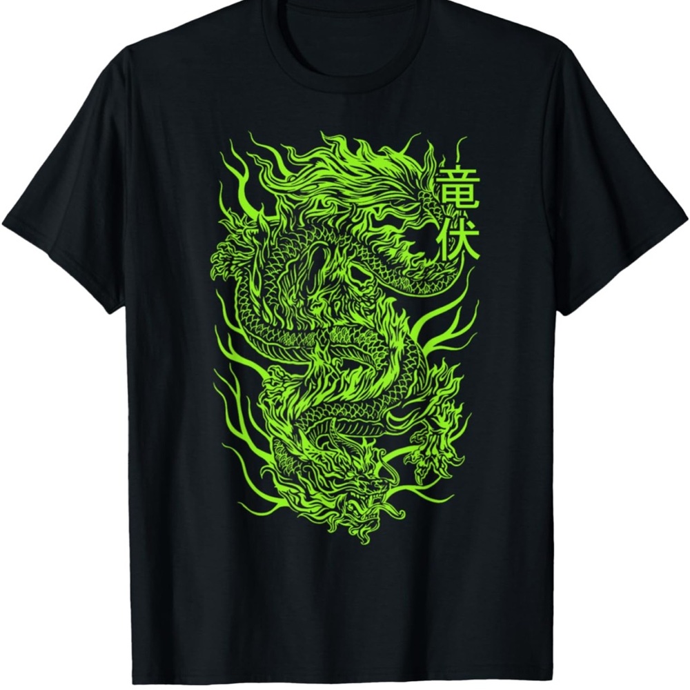 Md Japanese Green Dragon Shirt